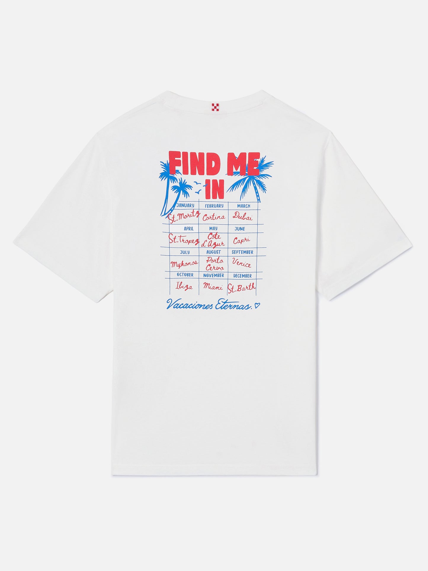 Weißes Emilie T-Shirt mit Find Me in Vacation-Print 