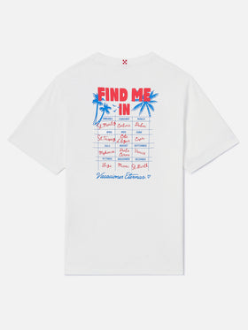 Weißes Emilie T-Shirt mit Find Me in Vacation-Print 