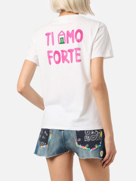 T-shirt Emilie in cotone con stampa Amo Forte | Special Edition