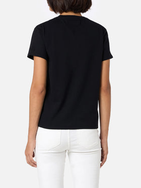 Black Emilie t-shirt with Vip Club Cortina embroidery | Special Edition