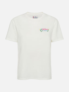 Winter cotton t-shirt Emilie with Ci beviamo al cenone embroidery | INSULTI LUMINOSI SPECIAL EDITION - MC2 Saint Barth