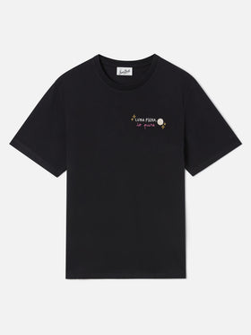 Camiseta negra Emilie con bordado Luna Piena 