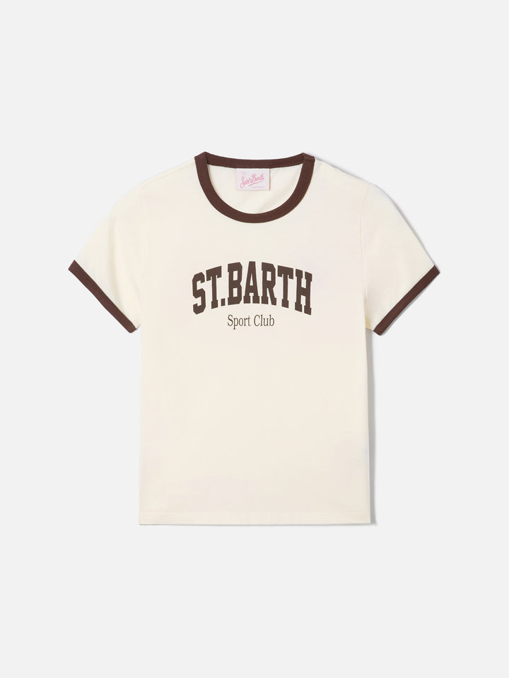 Camiseta blanca Emilie String con estampado Sport Club 