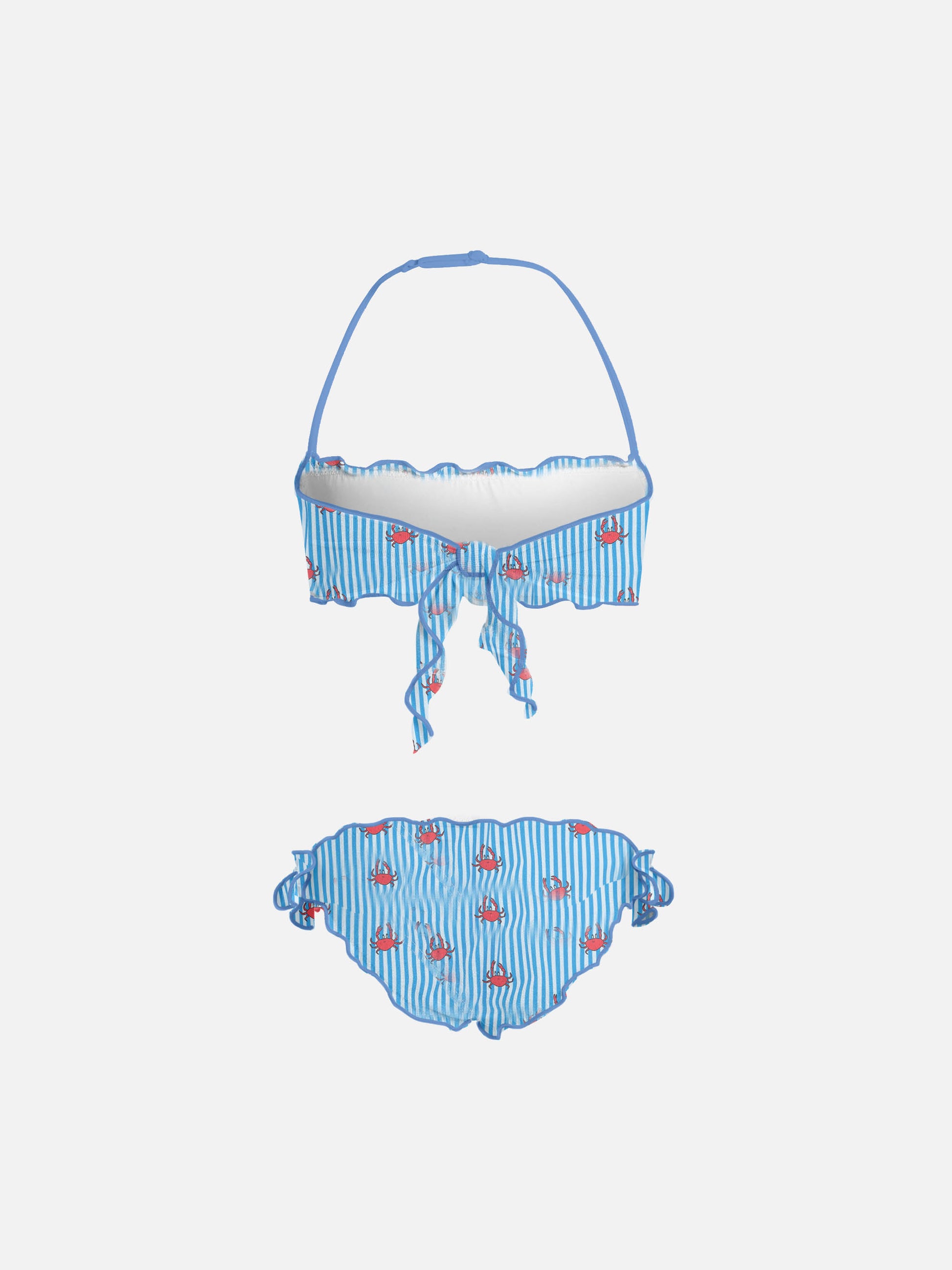 Girl classic bandeau bikini Emy with crab print - MC2 Saint Barth