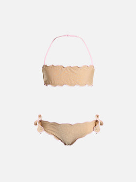 Girl lurex classic bandeau bikini Emy - MC2 Saint Barth