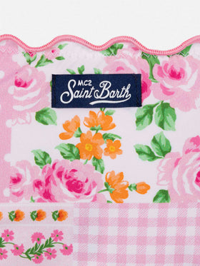 Emy classic bandeau bikini with flower patch print - MC2 Saint Barth