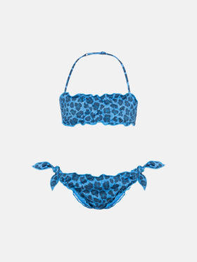 Emy classic bandeau bikini with animalier print - MC2 Saint Barth