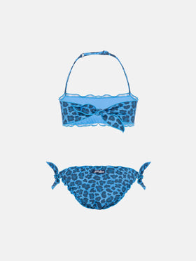 Emy classic bandeau bikini with animalier print - MC2 Saint Barth