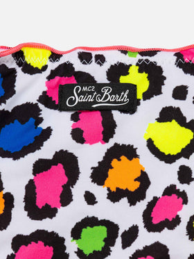Girl bandeau bikini with leopard print - MC2 Saint Barth