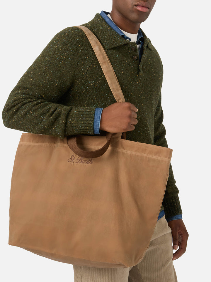 Nut Essential waxed tote bag with logo embroidery