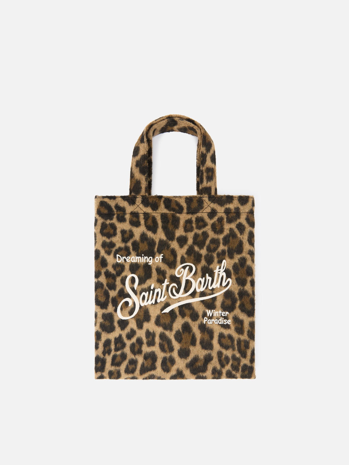 Sac Mini Essential en feutre tote avec imprimé léopard 