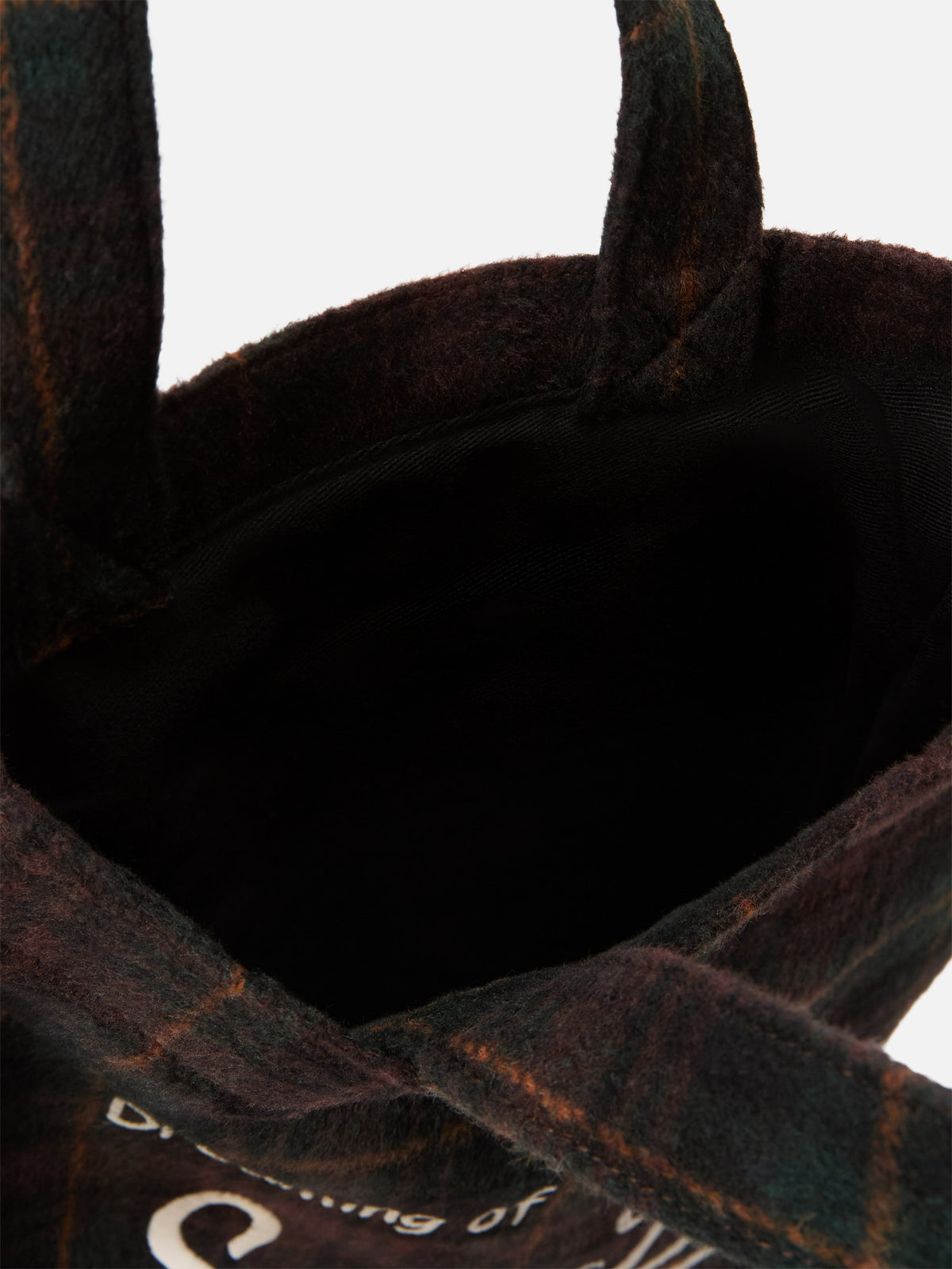 Shopper Mini Essential in misto lana con motivo tartan