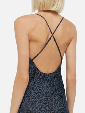 Eydis satin slip dress with animalier print - MC2 Saint Barth