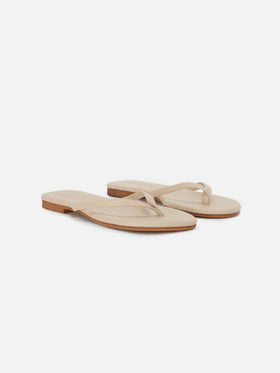 Chanclas Essentials de piel auténtica en rosa empolvado 