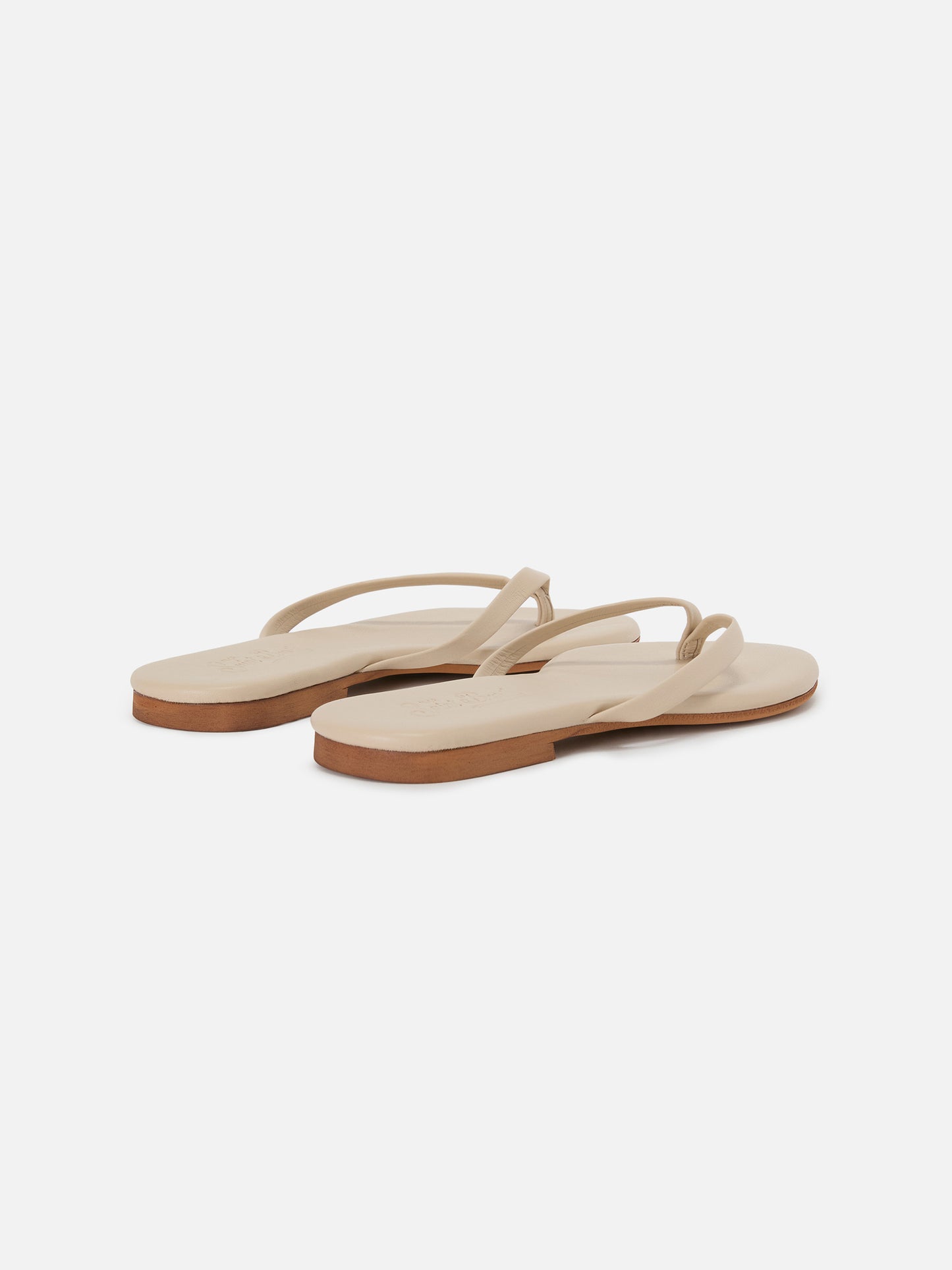Chanclas Essentials de piel auténtica en rosa empolvado 