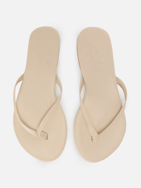 Chanclas Essentials de piel auténtica en rosa empolvado 