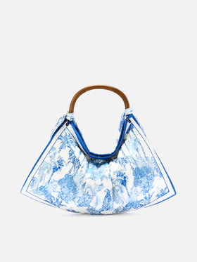 Borsa Foulard con struttura morbida e fantasia toile de Jouy