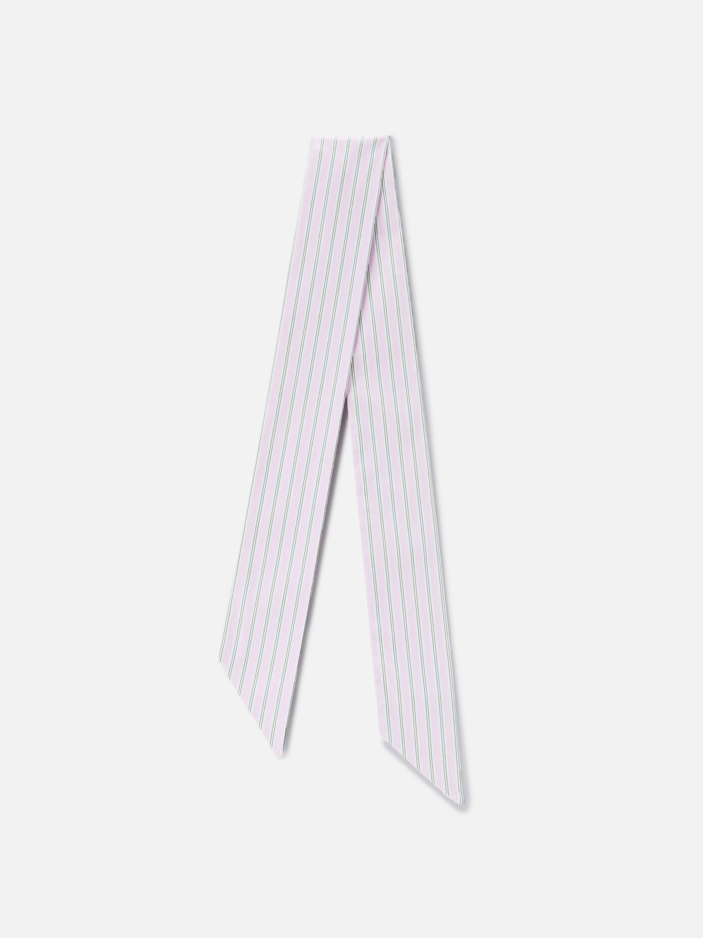 Foulard Band in cotone a righe rosa e verde
