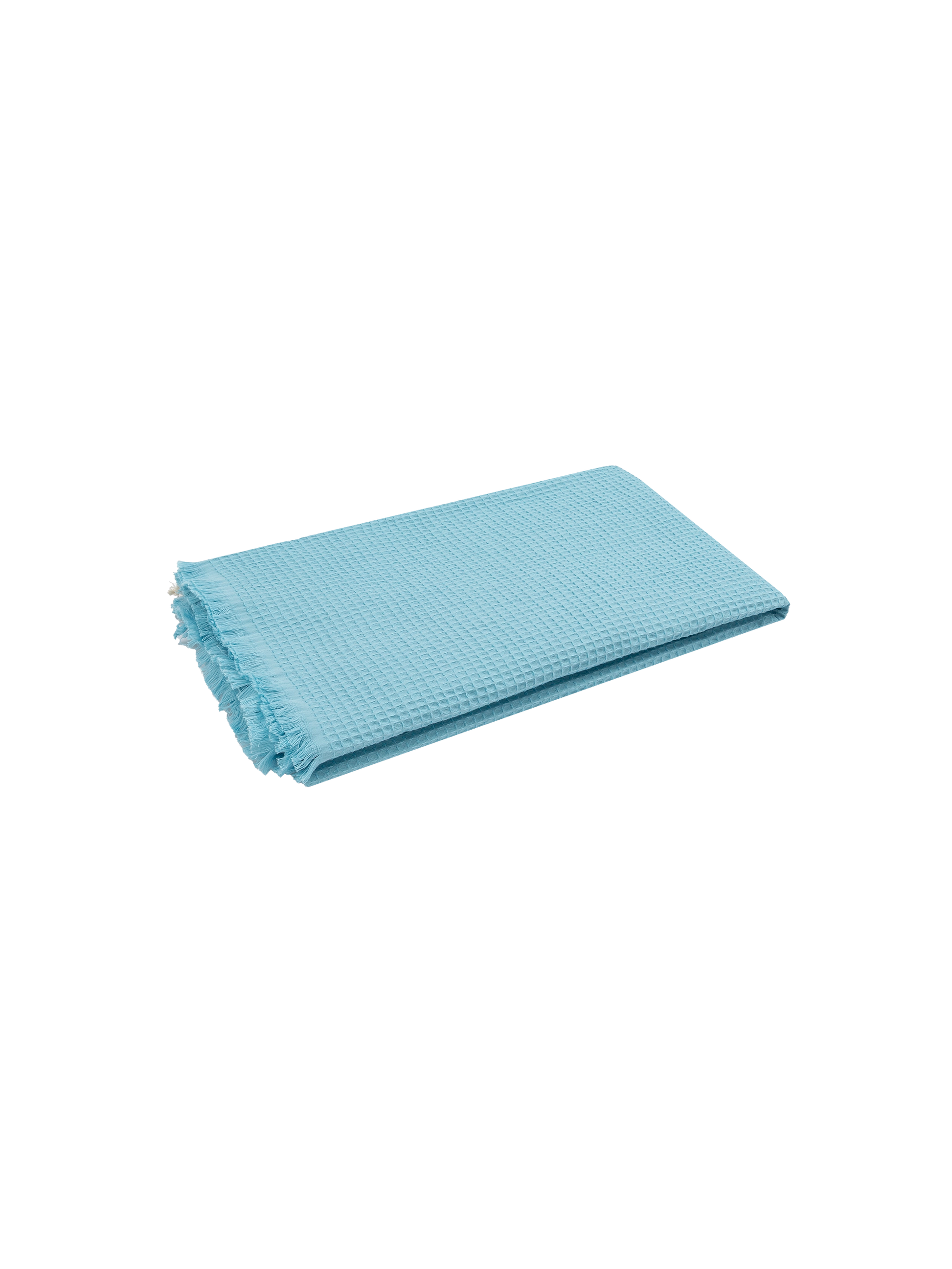Light blue honeycomb cotton FoutaSac beach towel - MC2 Saint Barth