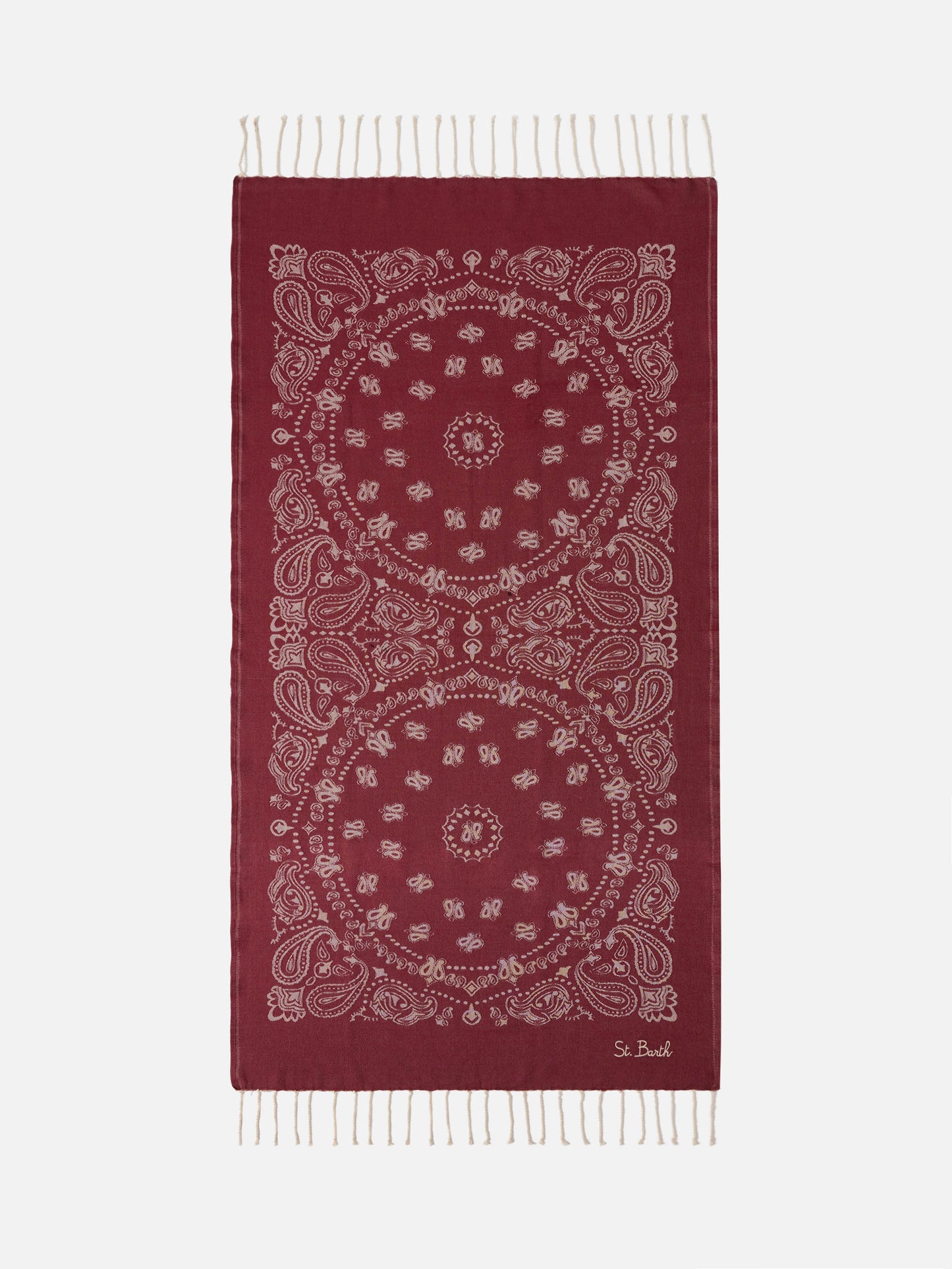 Telo mare Foutas in cotone con jacquard bandana