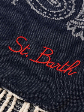 Foutas cotton beach towel with bandanna jacquard - MC2 Saint Barth