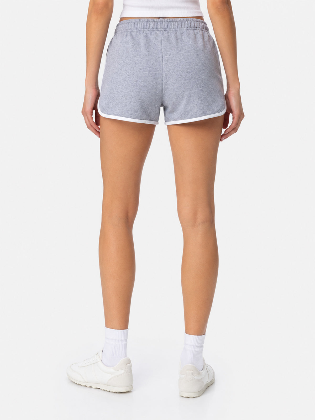 Short Francine in cotone con piping a contrasto