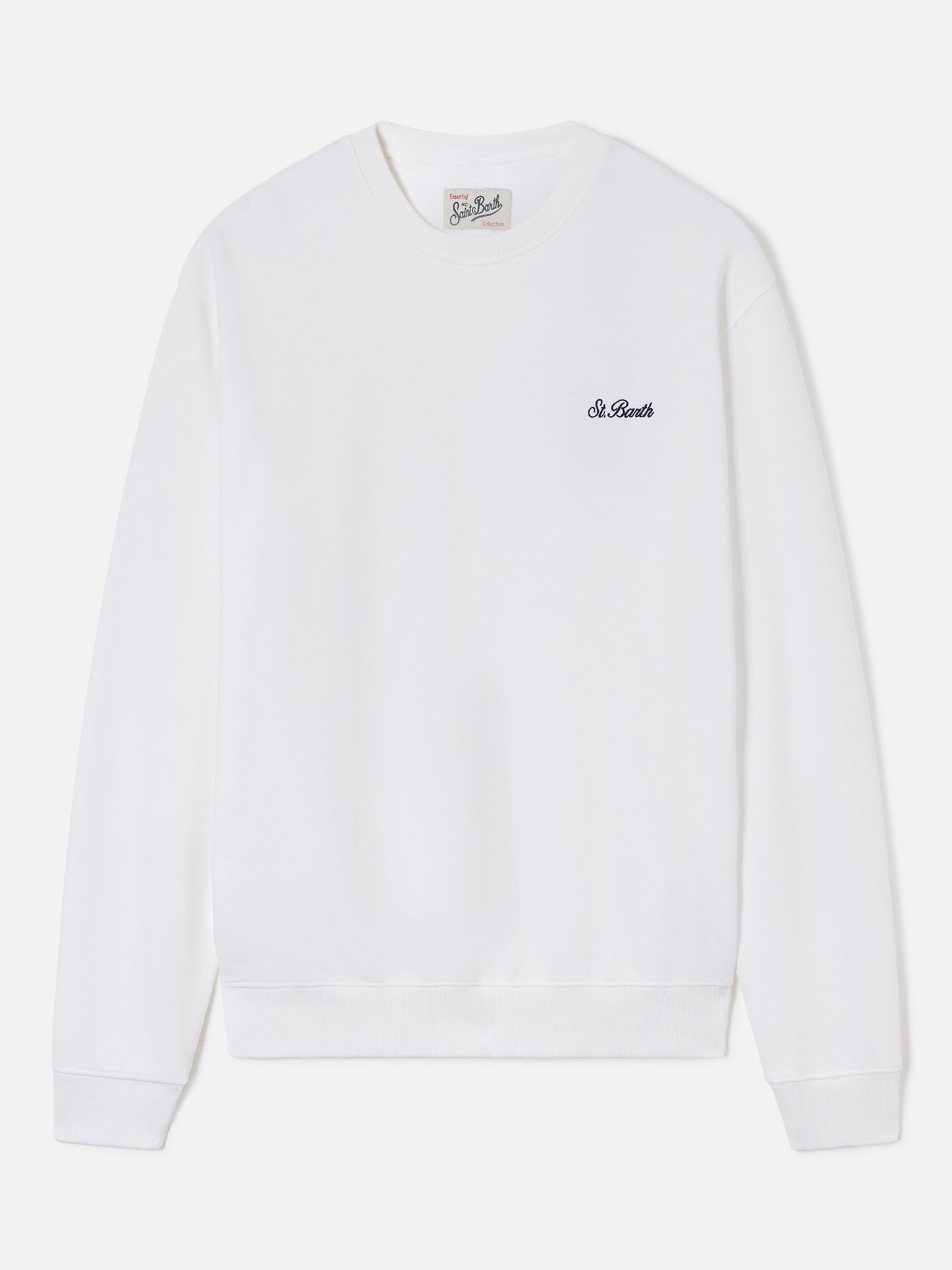 Fourseason Rundhals-Sweatshirt aus weißer Baumwolle 