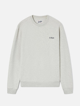 Grey Fourseason cotton sweatshirt with logo embroidery