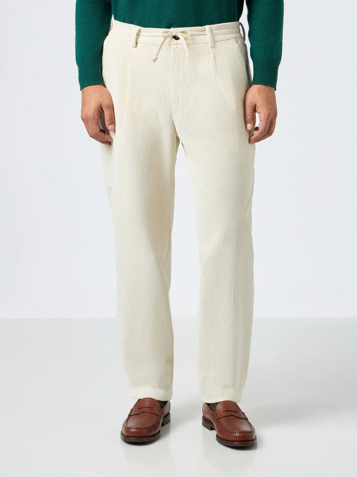 Fuji corduroy pants in off white