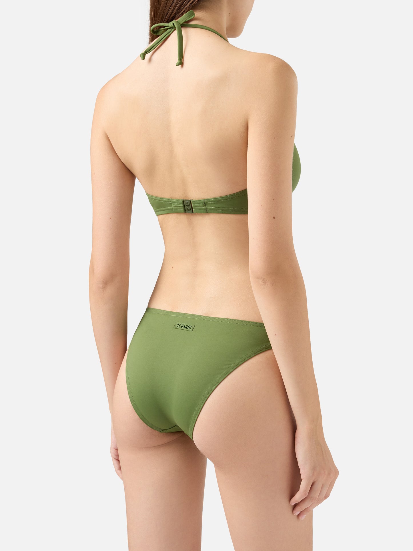 Bikini a bralette Gaia Maia color verde militare