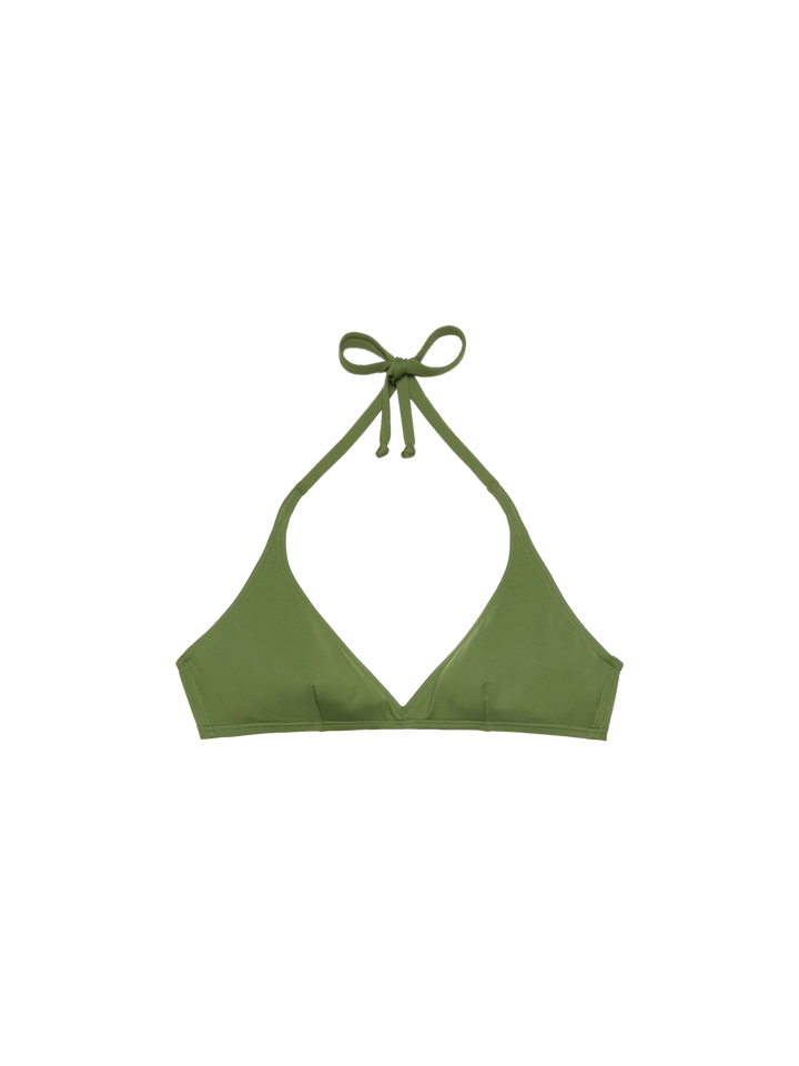 Gaia military green triangle bralette top