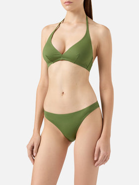 Bikini a bralette Gaia Maia color verde militare