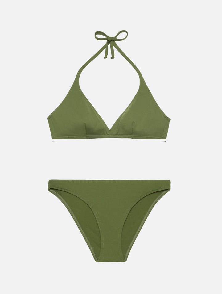 Bikini a bralette Gaia Maia color verde militare