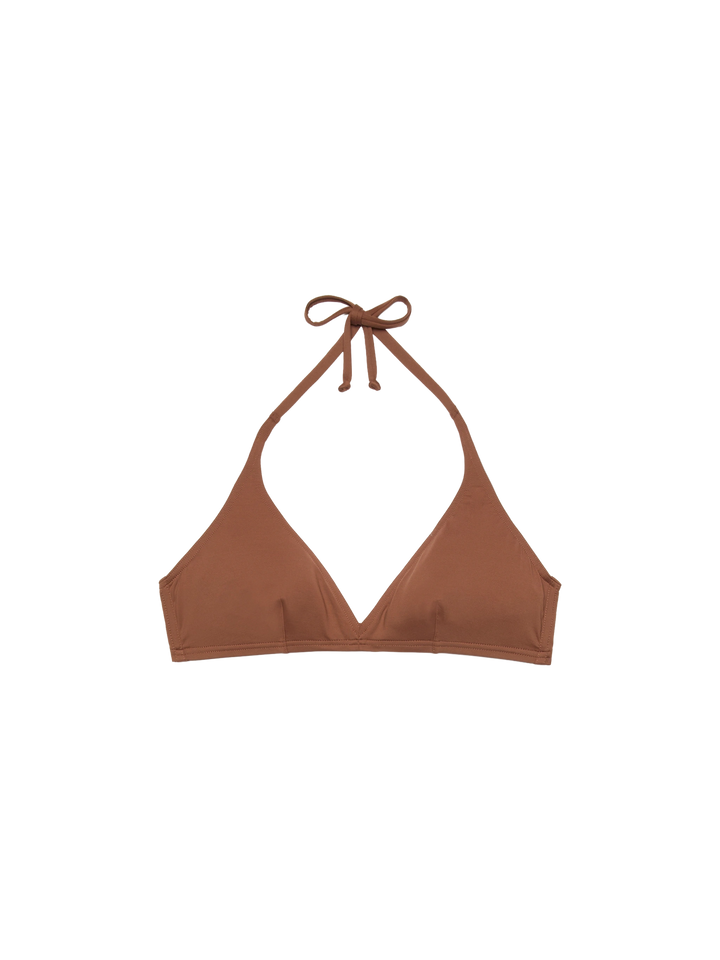 Braunes Dreieck-Bralette-Oberteil Gaia