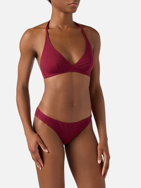 Gala bikini in solid bordeaux