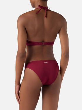Gala bikini in solid bordeaux