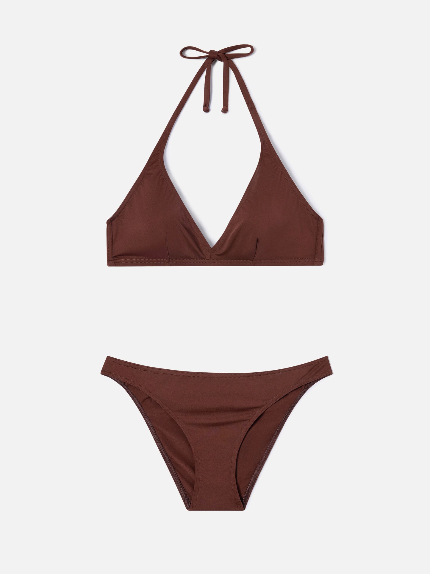Bikini Gala marrone scuro con top triangolo