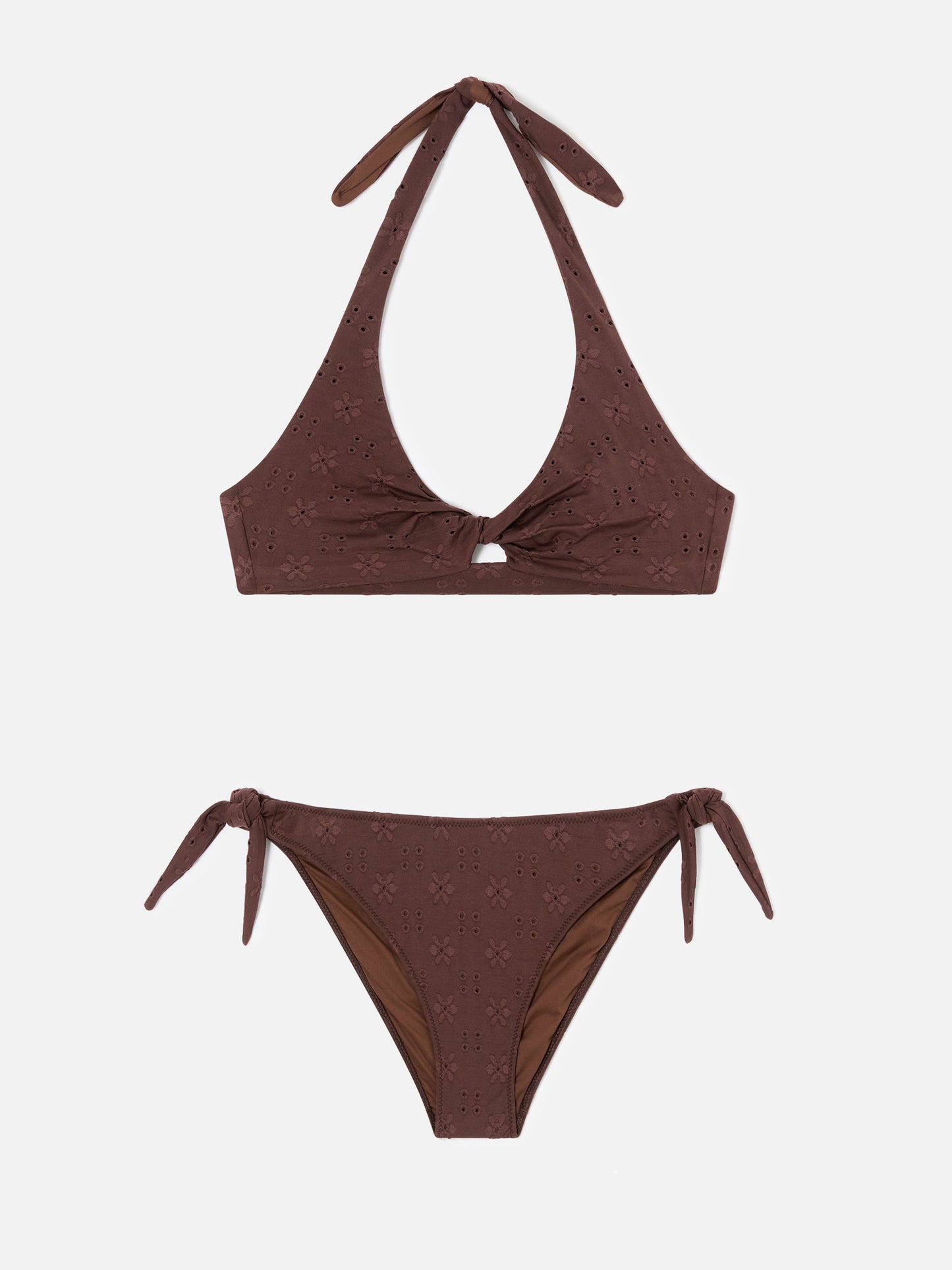 Leda Yali brown sangallo bikini
