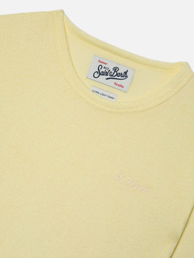 Camiseta Yellow Gary Jr de tejido con efecto rizo con logo bordado 