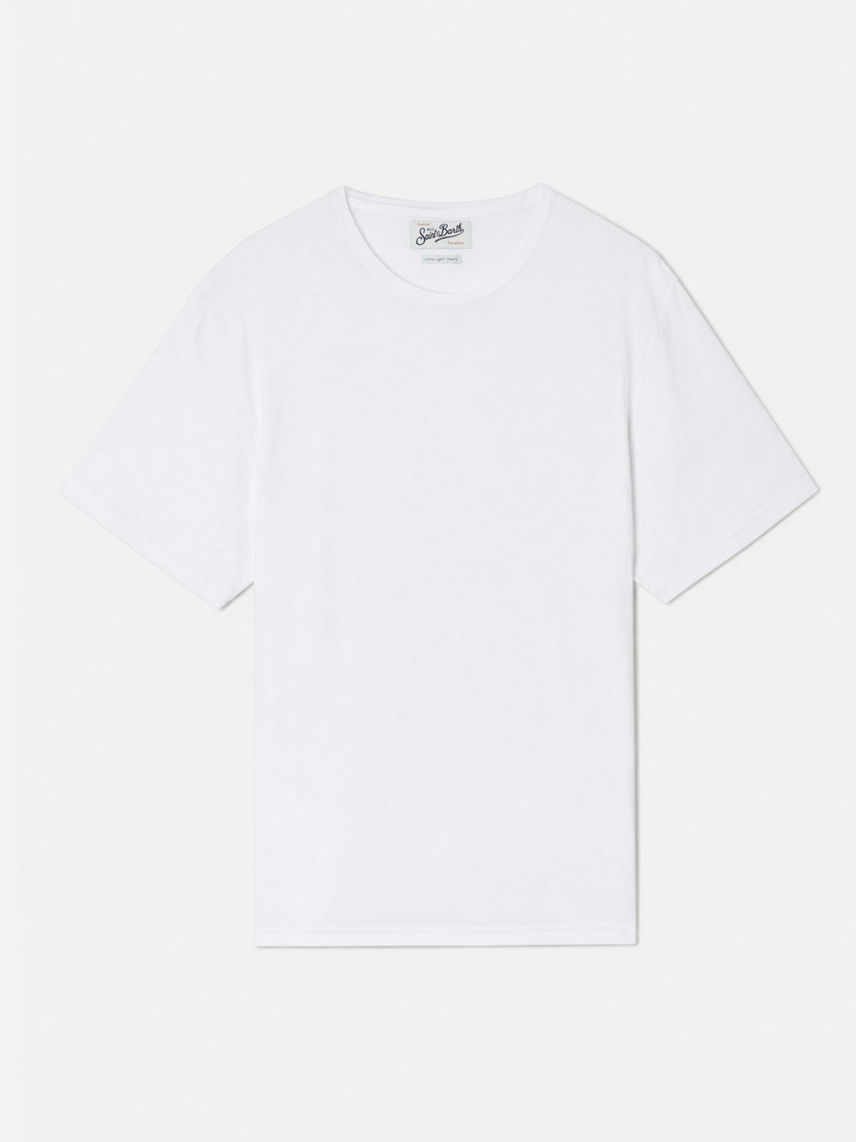 Camiseta White Gary de algodón con efecto terry y bordado con logo 