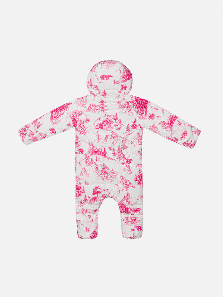 Girl ski suit Glace with toile de jout print - MC2 Saint Barth