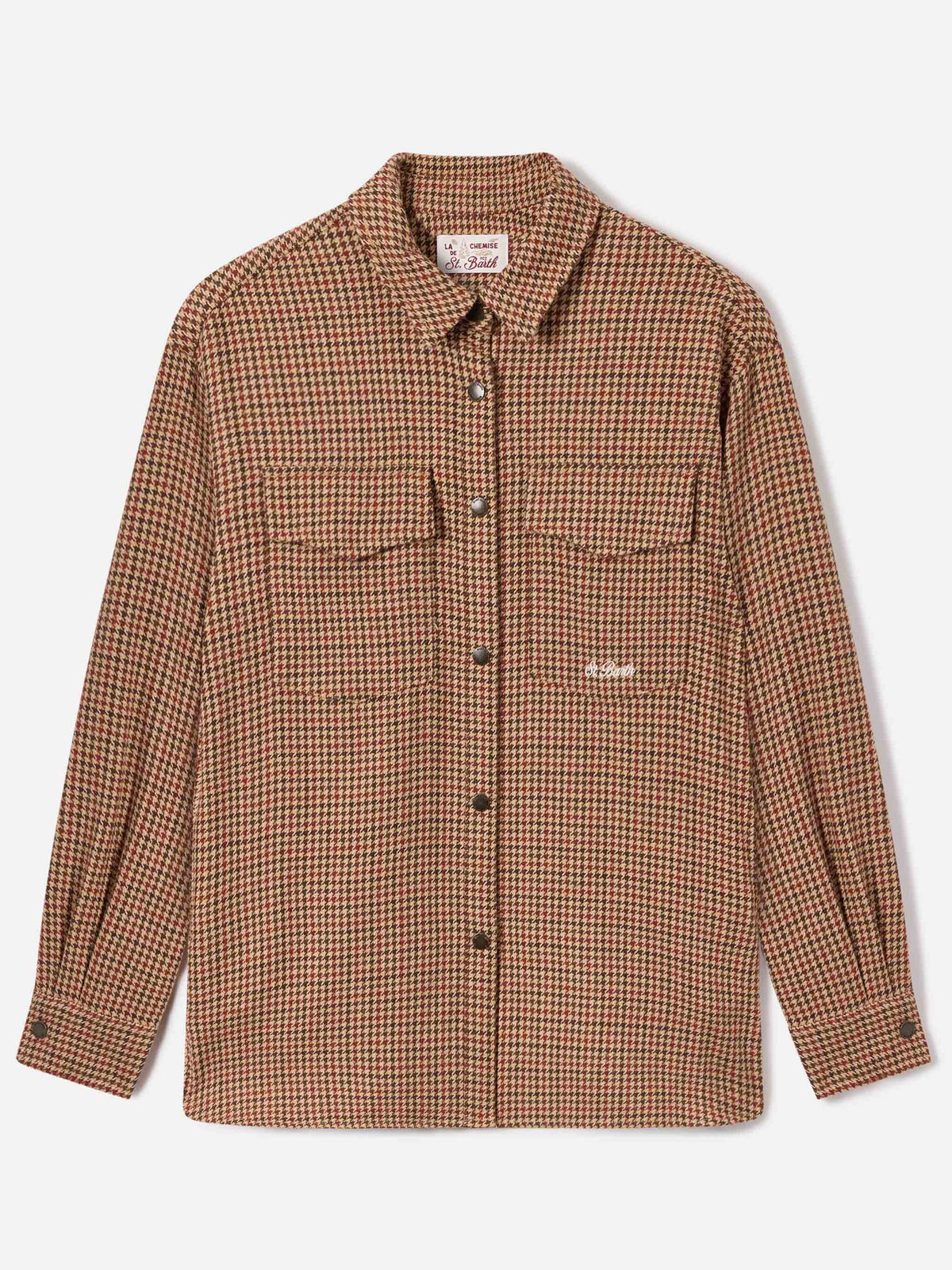Surchemise en flanelle de laine mélangée Cambry avec broderie Mickey Mouse | Special edition 