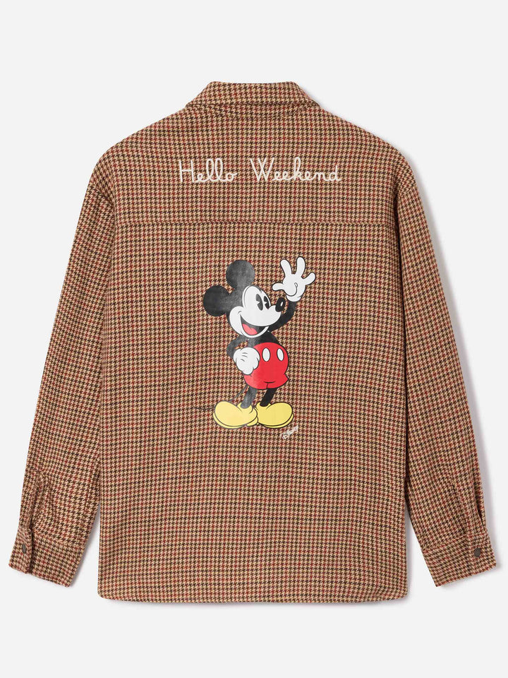 Cambry Overshirt aus Wollmisch-Flanell mit Mickey Mouse-Stickerei | Special edition 