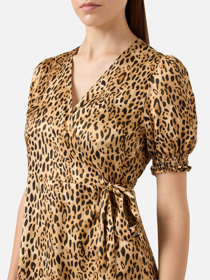 Abito corto Grace con fantasia animalier