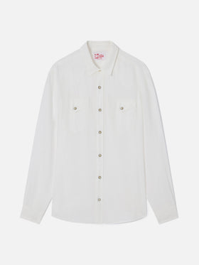 Chemise Greg en lin blanc 