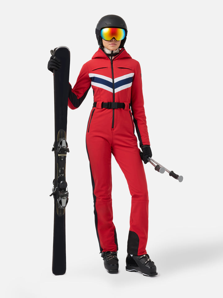 Damen-Skianzug Garmisch, rot, mit RECCO®-Technologie