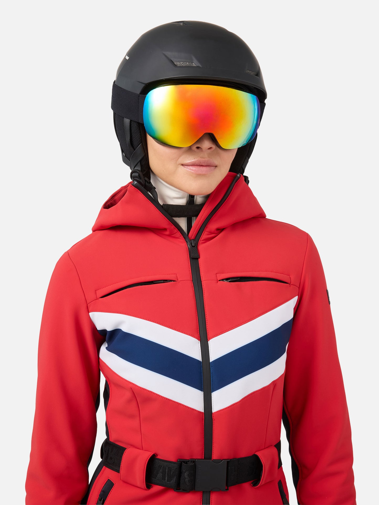 Damen-Skianzug Garmisch, rot, mit RECCO®-Technologie
