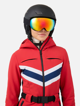 Damen-Skianzug Garmisch, rot, mit RECCO®-Technologie