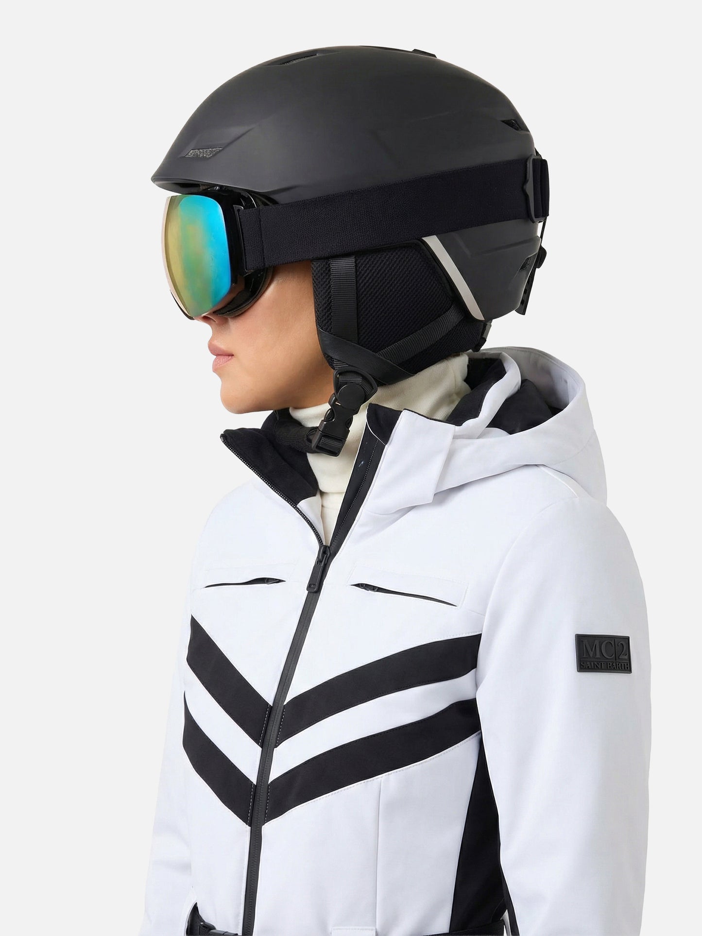 Weißer Damen-Skianzug Garmisch mit RECCO®-Technologie