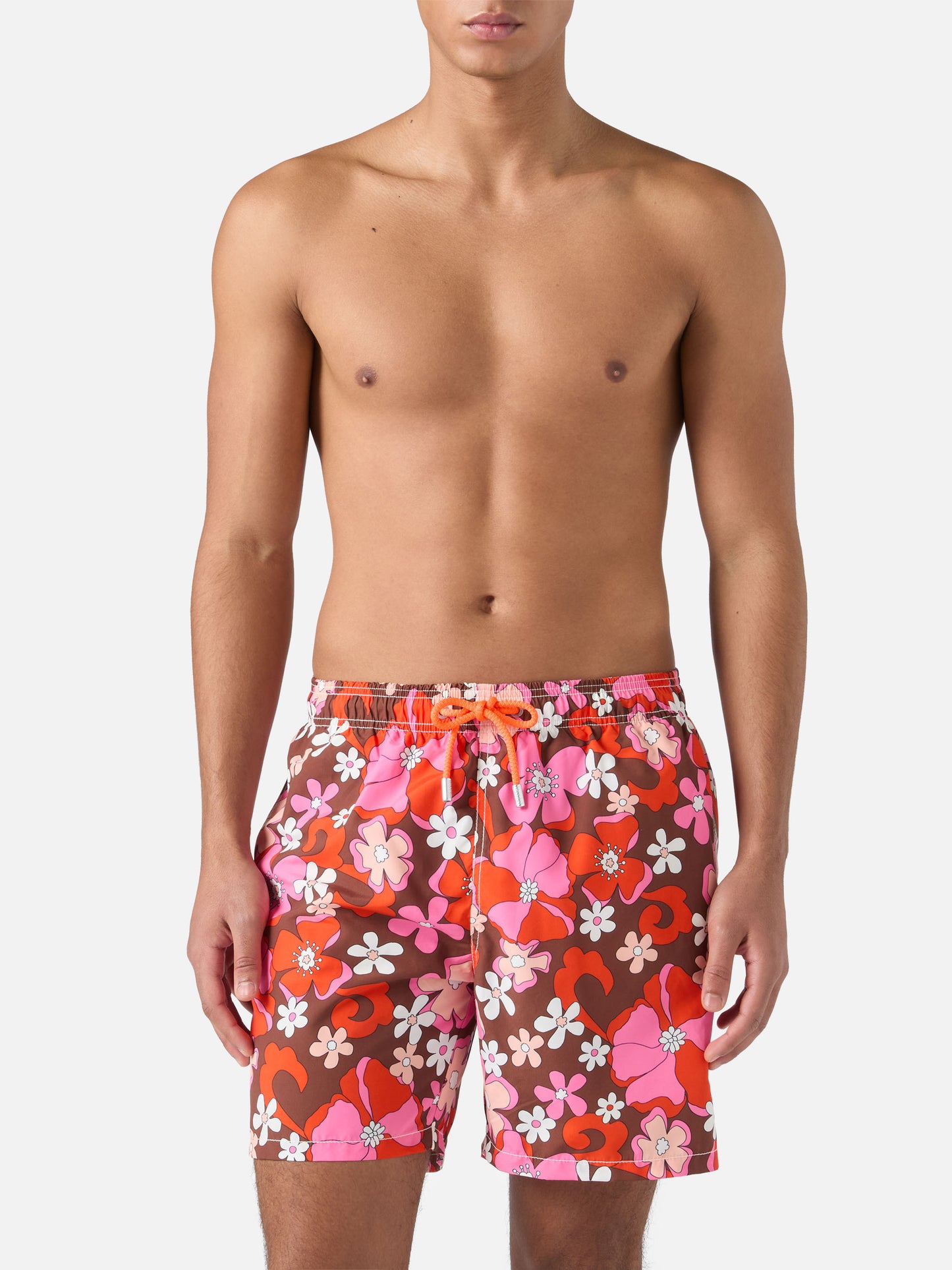 Costume mare lunghezza media Gustavia con stampa fiori vintage